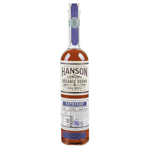 Espresso Organic Vodka 750ML Hanson Of Sonoma