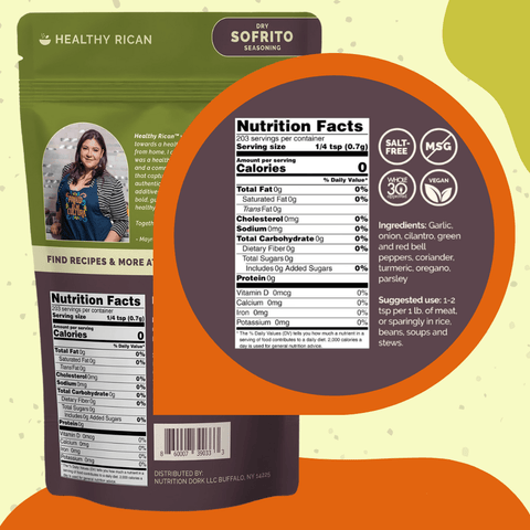 Dry Sofrito Seasoning Resealable Bag