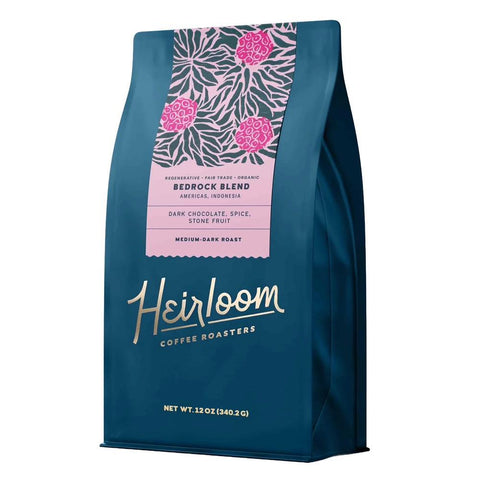 Bedrock Blend Bold Roasty Coffee Beans 12OZ Heirloom Coffee