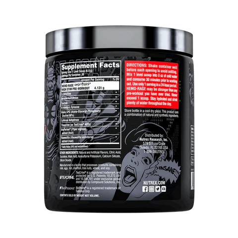 Nutrex Hemo-Rage Pre Workout (Exp 09/01/26)