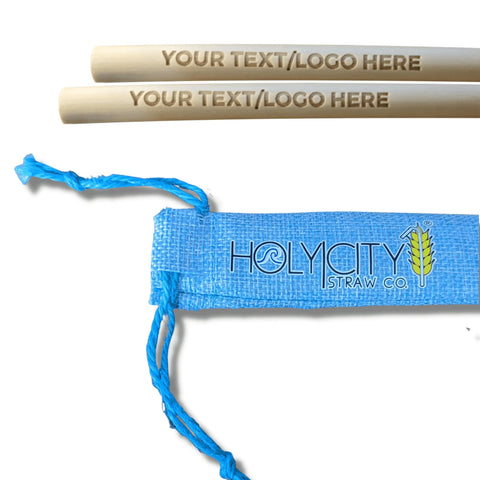 Customizable Two Straw and Jute Pouch Combo by Holy City Straw Company