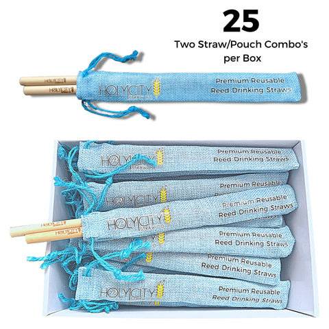 Tall Reed Straw Pouch Combo Inner Pack 25ct Holy City Straw Company