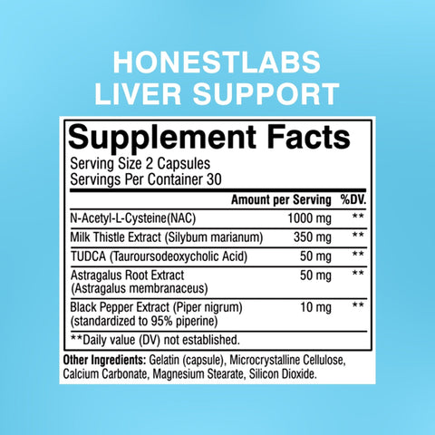 Honest Labs Liver – Healthy Liver Support | 60 Capsules