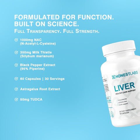 Honest Labs Liver – Healthy Liver Support | 60 Capsules