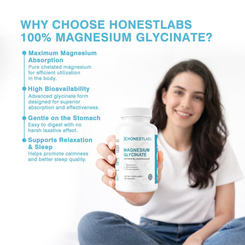 Honest Labs Magnesium Glycinate 60 Capsules
