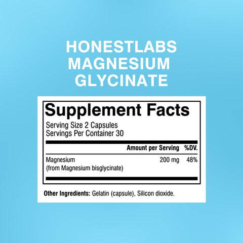 Honest Labs Magnesium Glycinate 60 Capsules