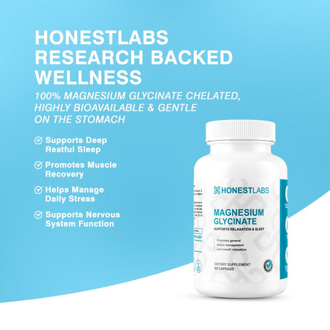 Honest Labs Magnesium Glycinate 60 Capsules