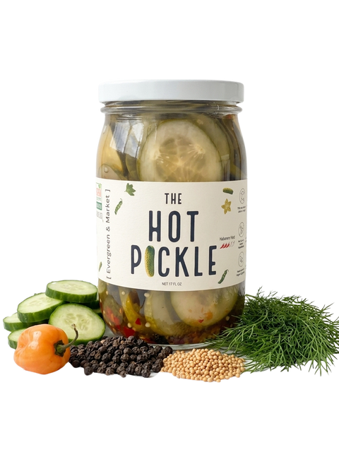 Spicy Pickle Jar The Hot Pickle 17 oz Glass Jar
