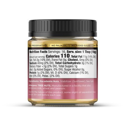 Macadamia Nut Butter Sea Salt Flavor (1 Flavor, 1 Jar)