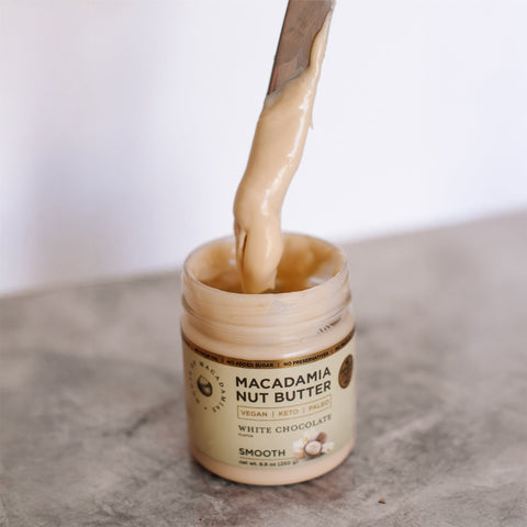 Macadamia Nut Butter White Chocolate Flavor Nut Butter House of Macadamias