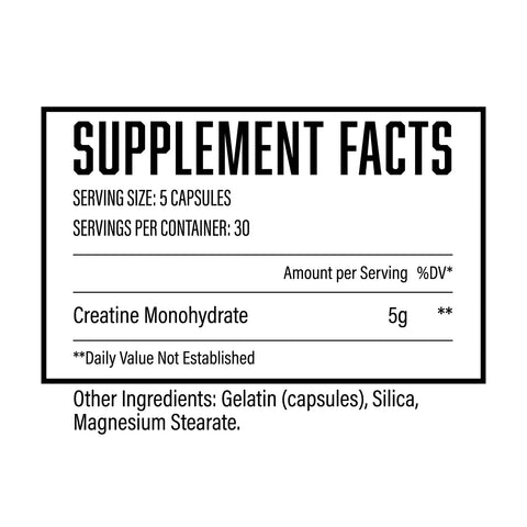 Huge Supplements Creatine Monohydrate Pills