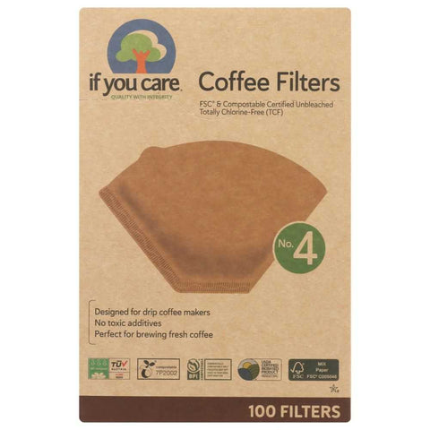 No 4 Coffee Filters Cone 100 pc IF YOU CARE