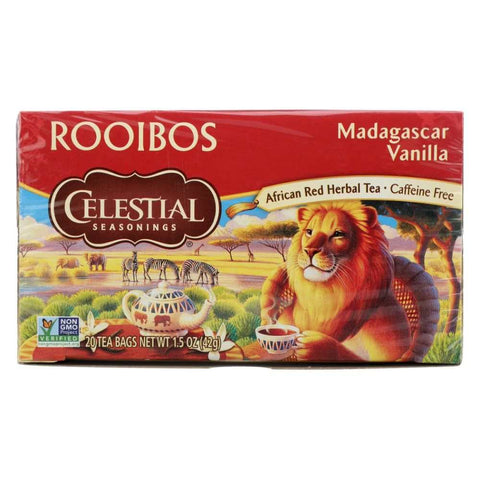 Madagascar Vanilla Rooibos Herbal Blend Tea 20bg Celestial Seasonings