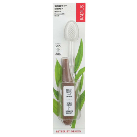 Source Brush Medium Toothbrush Head Replaceable by RADIUS
