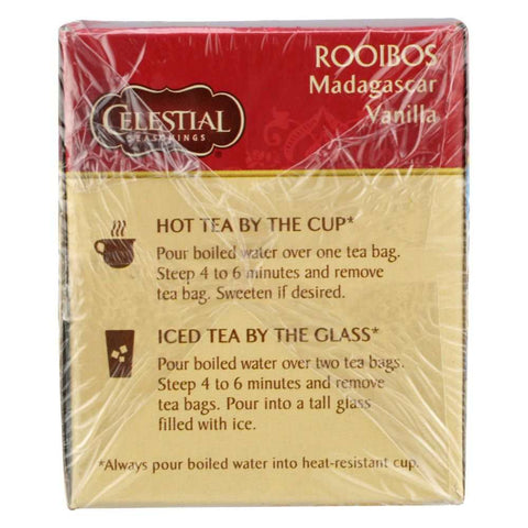 Madagascar Vanilla Rooibos Herbal Blend Tea 20bg Celestial Seasonings