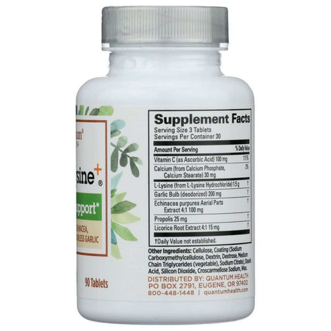 SuperLysine Advanced Lysine Supplement 90 Tablets QUANTUM