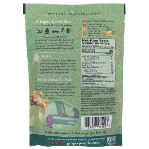 Gin Gins Original Ginger Chews 3 oz The Ginger People