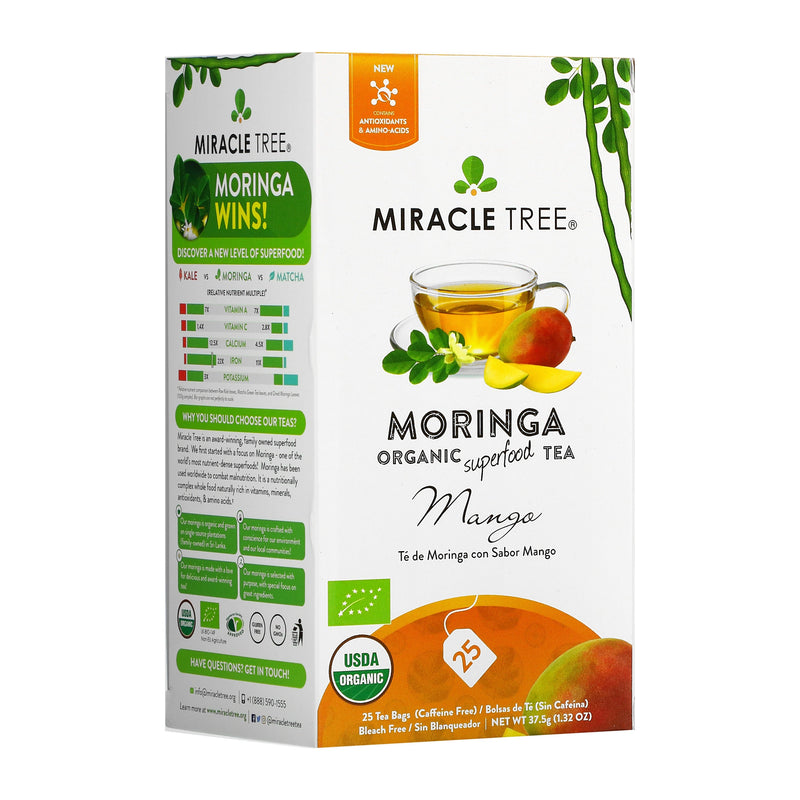 Organic Mango Caffeine-Free Herbal Tea Organic Moringa Tea