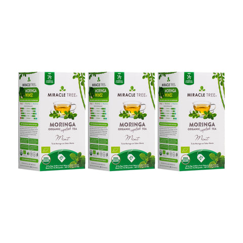 Organic Moringa Tea - Mint - Caffeine-Free Herbal Tea