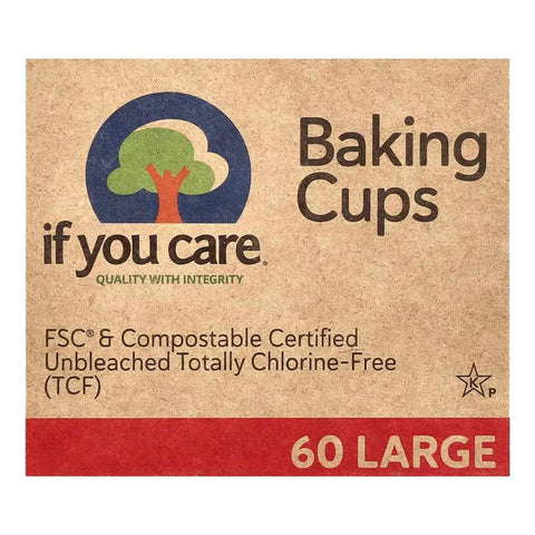 Large Unbleached Chlorine-Free Baking Cups If You Care 60CT