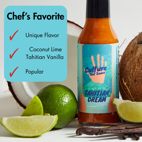 Lime and Coconut Tropical Hot Sauce Tahitian Dream