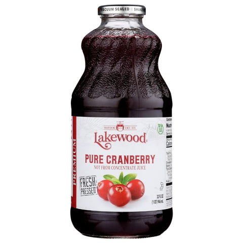 Premium Pure Cranberry Juice 32 oz Bottle Lakewood