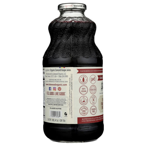 Organic Concord Grape Juice 32 oz Bottle Lakewood
