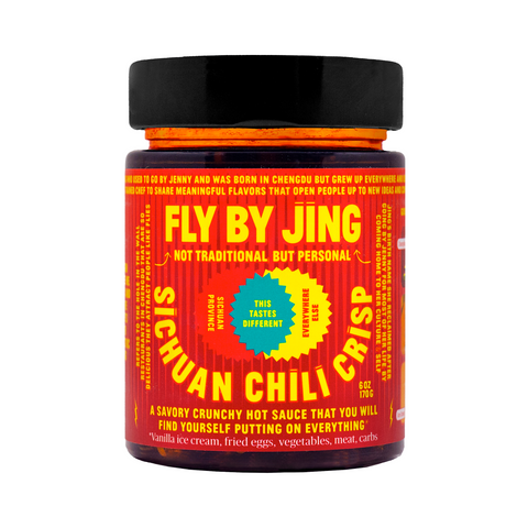 Sichuan Chili Crisp Glass Jars 6oz - 6 Pack Fly By Jing