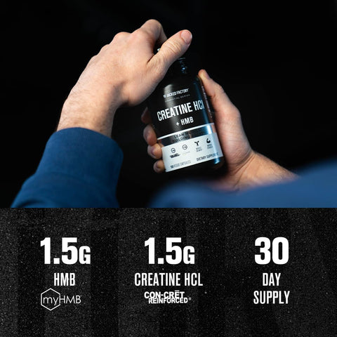 Jacked Factory Creatine HCl + HMB Capsules | CON-CRET® Creatine HCl & myHMB®