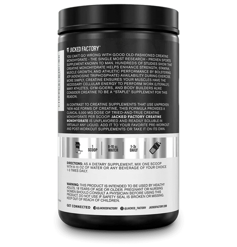 Jacked Factory Creatine Monohydrate Powder | 5g Micronized Creatine