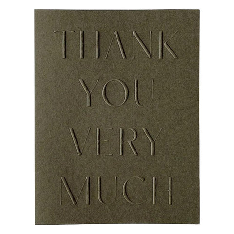 Thank You Very Much Letterpress Greeting Card Jaymes Paper