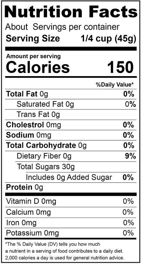 Date Sugar, Granulated
