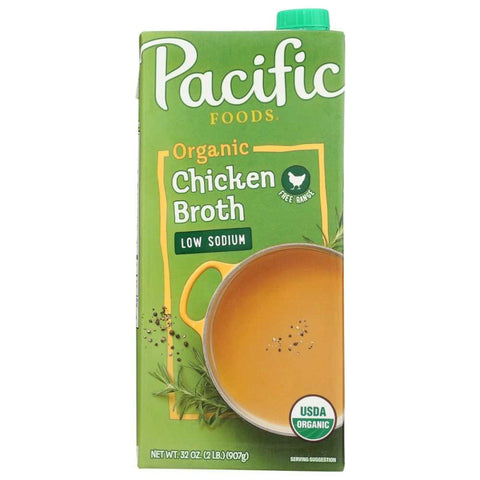 Low Sodium Organic Free Range Chicken Broth 32 oz Pacific Foods