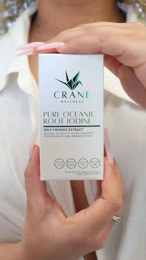 Nattokinase Blend 6,000 FU & Pure Oceanic Kelp Root Iodine Supplement Bundle Crane Wellness