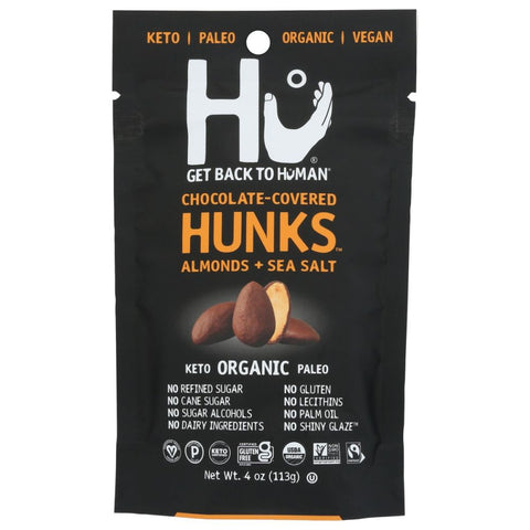 Chocolate Covered Almonds and Sea Salt Snacks HU 4 oz