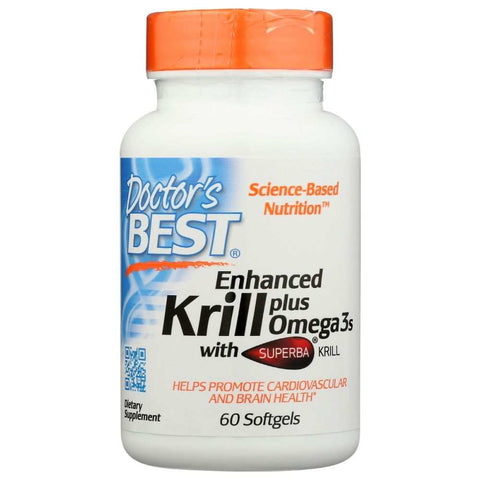 Krill Plus Omega3s Antarctic Krill Oil Supplement Doctor's Best
