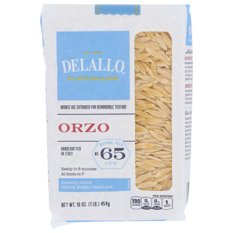 Orzo No. 65 Pasta 16 oz DeLallo