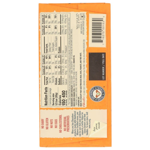 Orange Peel Belgian Dark Chocolate Bar 3.2 oz CHOCOLOVE