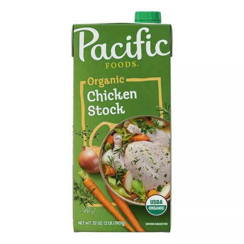 Organic Chicken Stock 32 oz Broth Pacific Foods