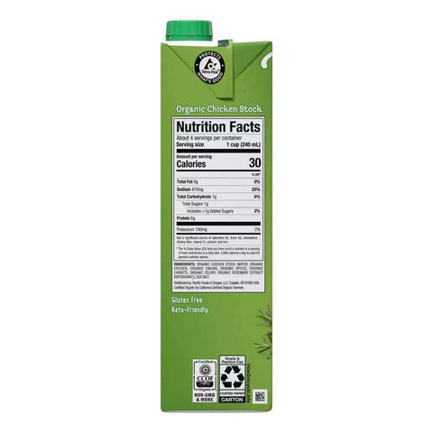 Organic Chicken Stock 32 oz Broth Pacific Foods