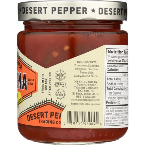 Salsa Cantina Medium Red Salsa 16 oz DESERT PEPPER