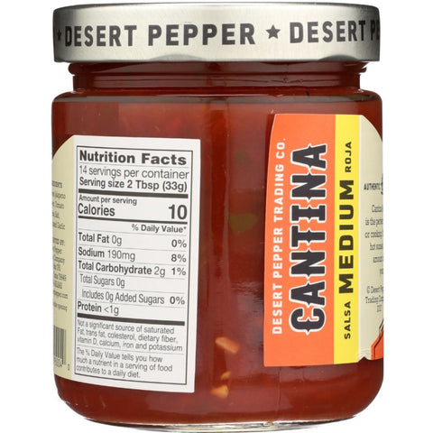 Salsa Cantina Medium Red Salsa 16 oz DESERT PEPPER
