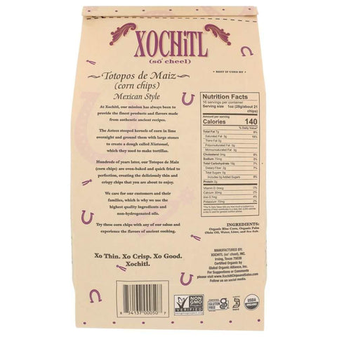 Organic Blue Corn Key Attribute Corn Chips XOCHITL