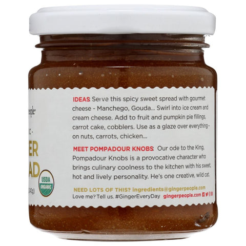 Organic Ginger Spread 8.5 oz Paste THE GINGER PEOPLE