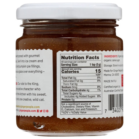 Organic Ginger Spread 8.5 oz Paste THE GINGER PEOPLE