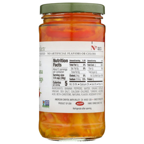 Sunshine Mix Mild Banana Pepper Rings Pickled 12 fl oz Jeffs Naturals