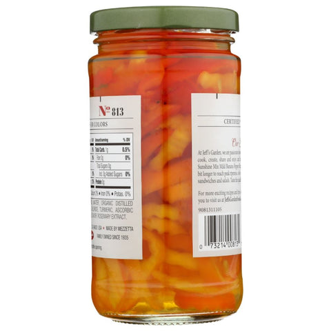 Sunshine Mix Mild Banana Pepper Rings Pickled 12 fl oz Jeffs Naturals
