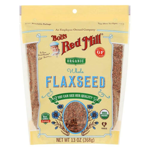 Organic Brown Flaxseed 13 oz Whole or Ground BOB'S RED MILL