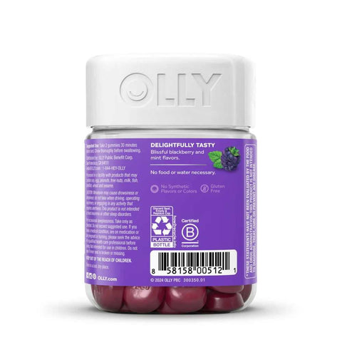 Restful Sleep Blackberry Zen Flavor Supplement Gummy 50ea OLLY
