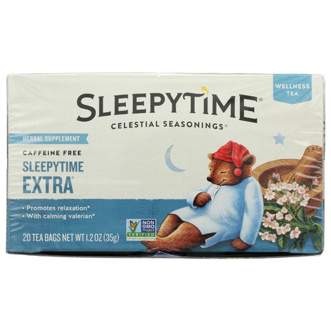 Sleepytime Extra Wellness Herbal Tea 20 Tea Bags Celestial Seasonings